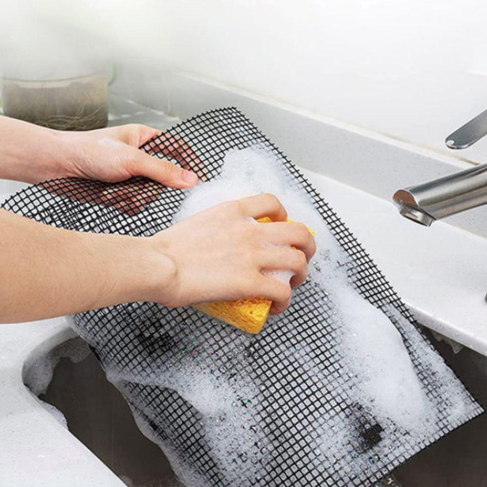3PCS Heat Resistant BBQ Grilling Net Non-Stick Barbecue Pad Household Grilling Grid Mat  Camping