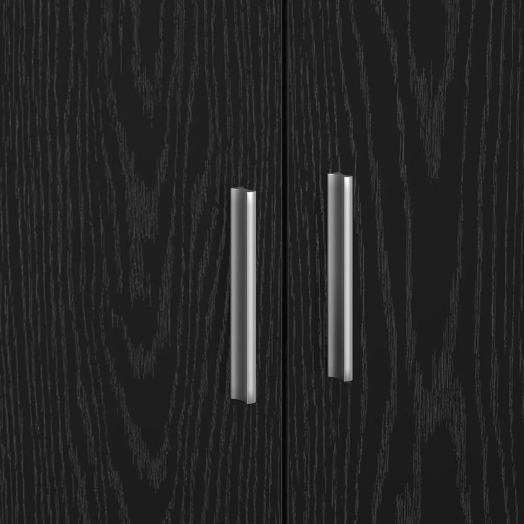 1 Piece Cabinet Under Washbasin In Black Bathroom, Large Storage Space with Double Doors, Storage Cabinet for Miscellaneous Items, 63x29x55 Cm