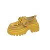 2025 Popular Retro Round Toe Lace-up Women's Shoes, British Style Platform Soles, Versatile Small Fringe Shoes, Women's Single Shoe Trend