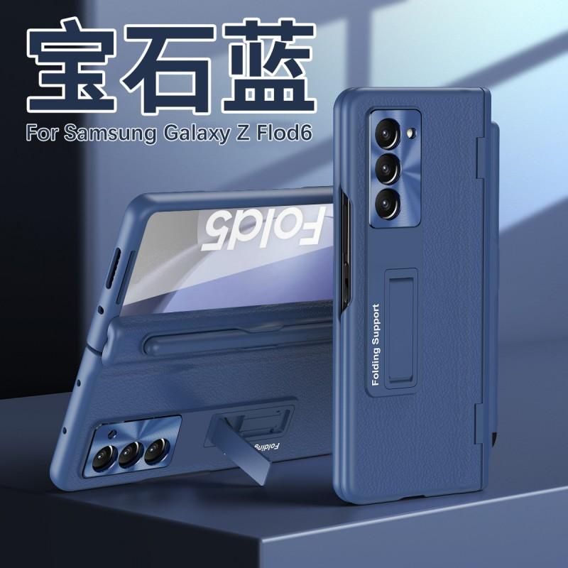 Foldable Phone Case Galaxy Z Fold 8 Ultra 7 6 5 With Pen Slot Stand Kickstand PU Leather Cover Shockproof Full