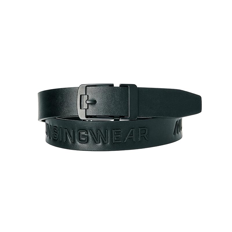 

[Munsingwear] belt slide lock buckle Maximum 105cm logo print sporty golf MG4FBL21M men s BK00 (black) FREE