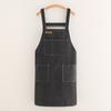 New Thicken Kitchen Aprons Multi-pocket Antifouling Chef Work Apron Canvas Breathable Barista Apron Kitchen