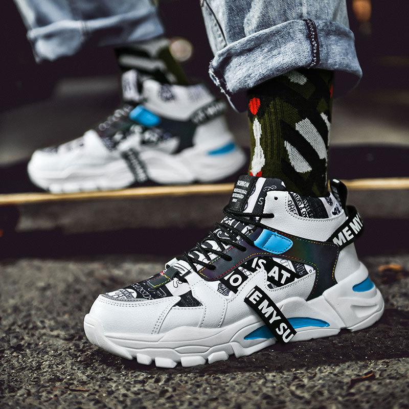 Men's Shoes Autumn New Breathable Thick-soled Height-increasing Running Shoes Men's Casual Sports Shoes Men's