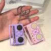 Creative Macaron Recorder Keychain Mini Plastic Radio Shape Keychain Exquisite Retro Music Recorder Toys Valentine's Day