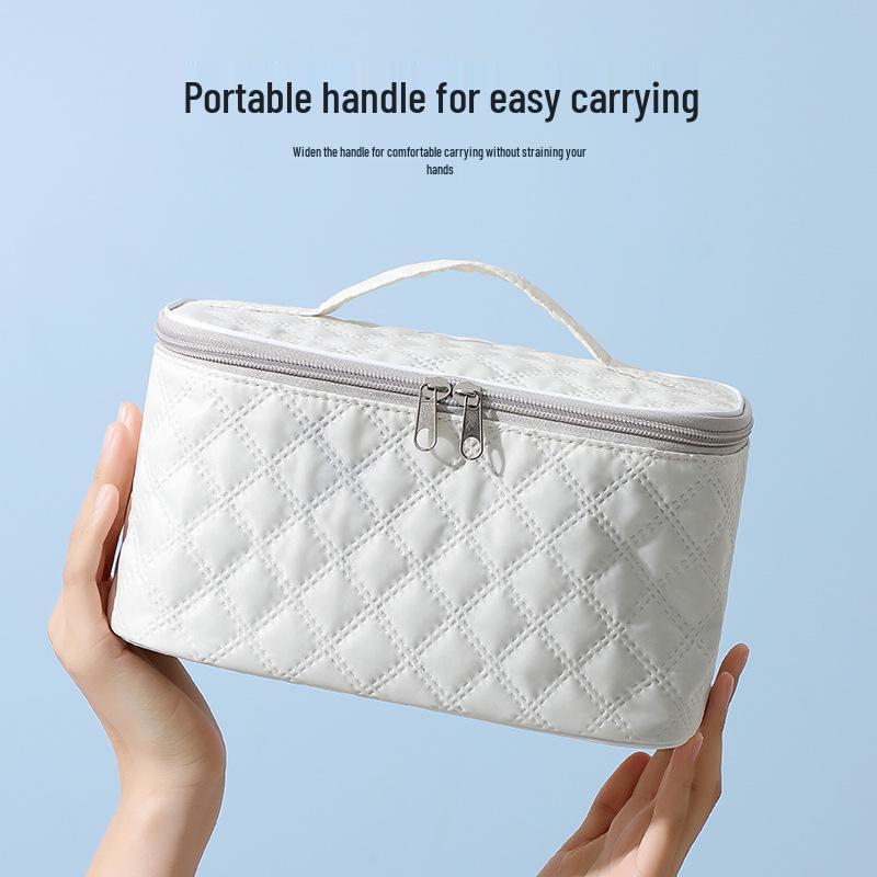 Large Capacity Women's Cosmetic Bag - Premium Portable Travel Toiletry Storage