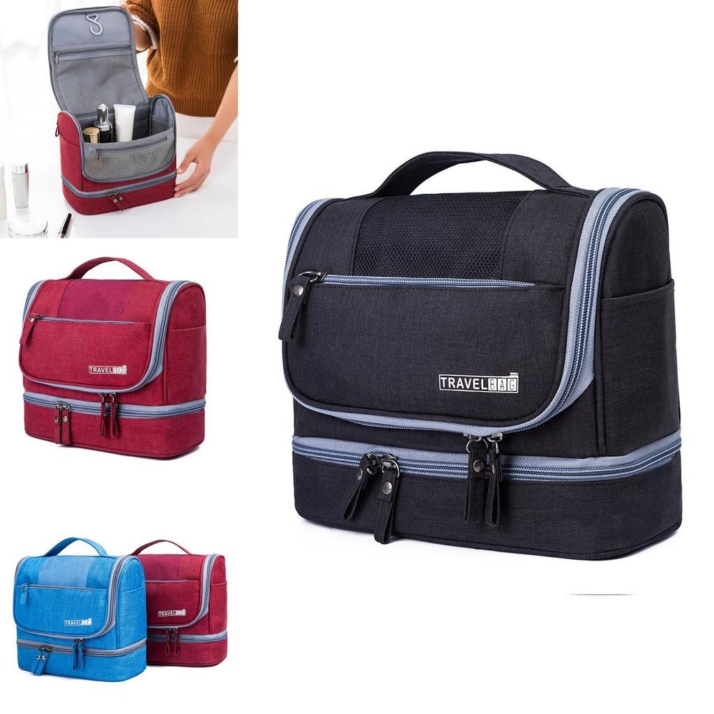 Travel Toiletry Organizer With Waterproof Dry Wet Separation For Home And Vacation Use