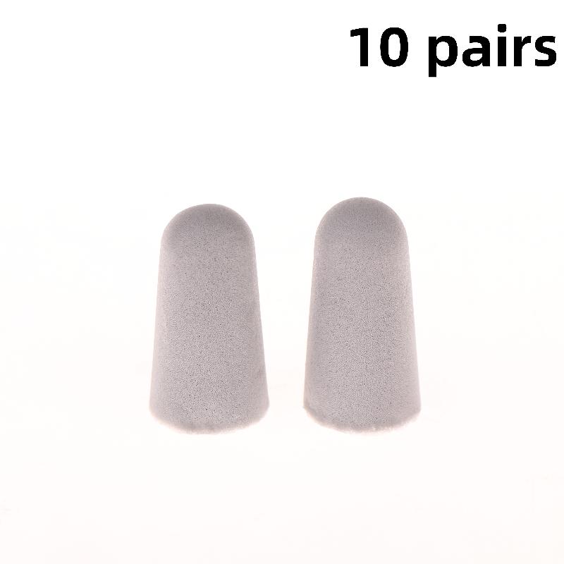 10Pairs Soft Foam Ear Plugs Reusable Noise Reduction for Work Study Sleep Travel Aircraft Anti Noise Ear Care Ear Aid