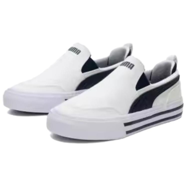 Puma Court Classic Vulc Nazouvací Bílé Námořnická Modrá Unisex Tenisky 400216-01
