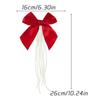 Gold Twist Ties Christmas Tree Bows Vintage Style Gift Wrap Bows Red Ribbon Bows  DIY Crafts