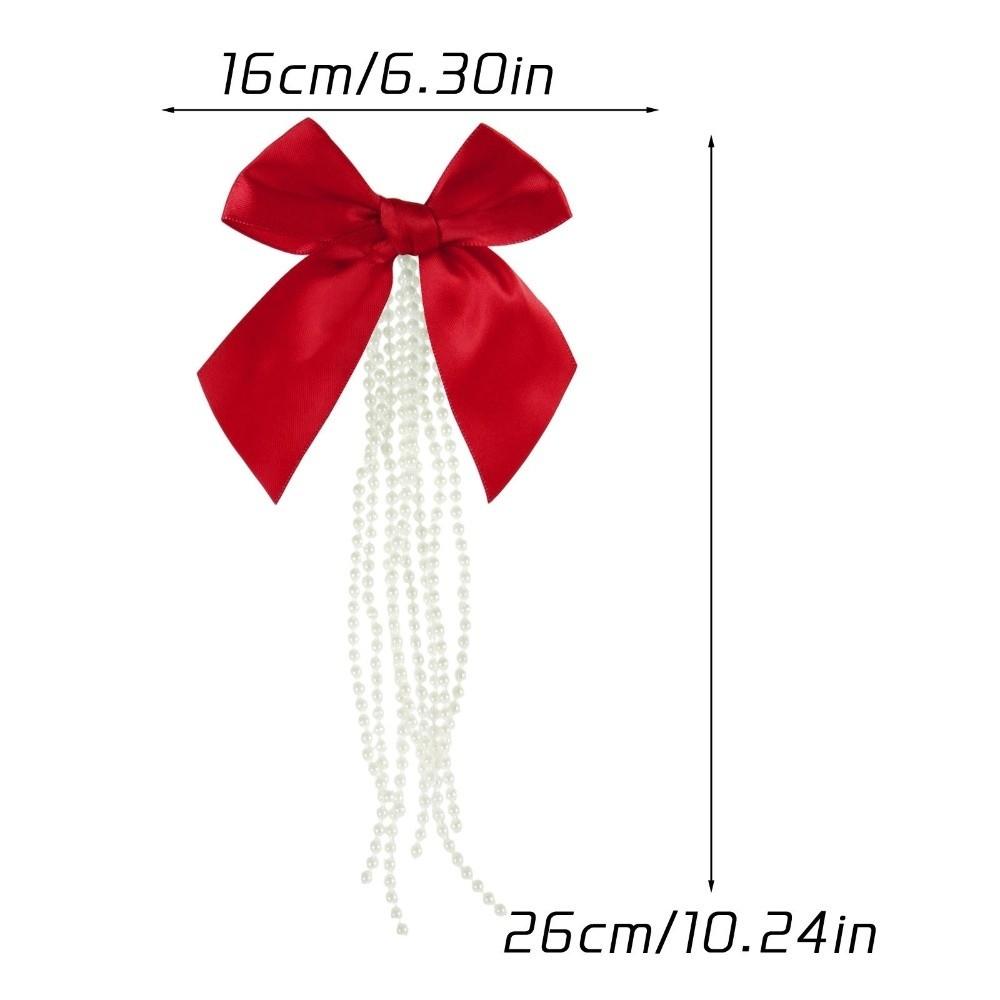 Gold Twist Ties Christmas Tree Bows Vintage Style Gift Wrap Bows Red Ribbon Bows  DIY Crafts