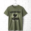 Woodstock Vintage Logo Herren T-Shirt Vogel auf Gitarre Hippie Musikfestival