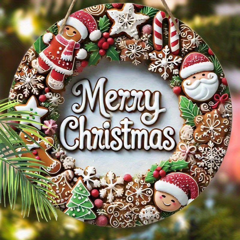 

Рождественские украшения, 2D плоские подвесные деревянные таблички, украшение для интерьерной стены или двери, украшение для сада, рождественские подарки для друзей