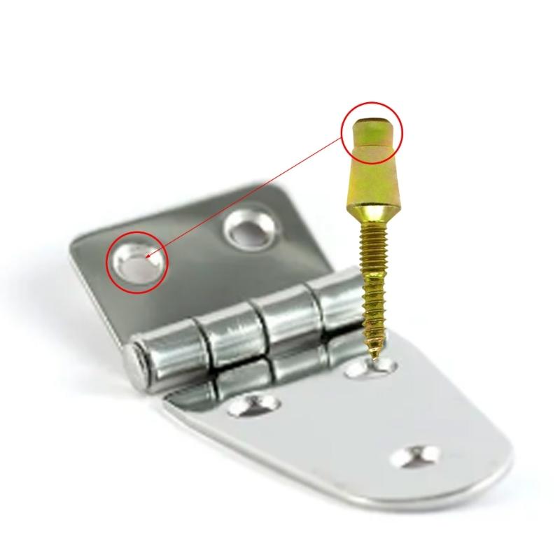 Door Hinges Security Pin Carbon Steel Screws Security Door Hardware 10pcs for Improved Safety & Long Lasting Durability