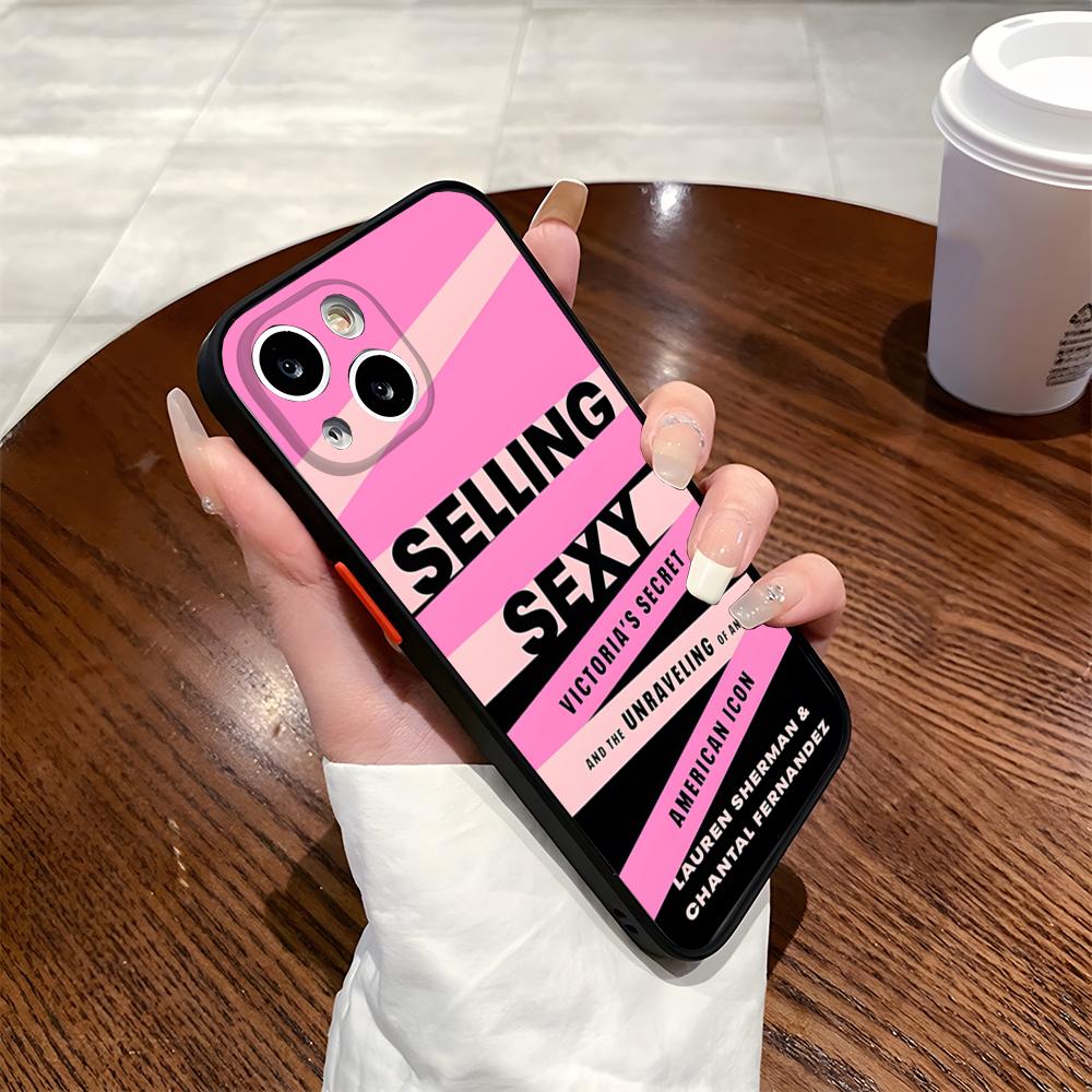 MINISO VVictorias Pink Secret Handyhülle Für Iphone 17 16 15 14 Max 13 12mini 11 Mattierte Durchscheinende Rückseite