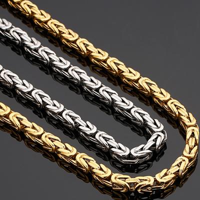 Ανδρικά κολιέ Hiphop 60/66cm κολιέ με μακριά πλέξη αλυσίδα για τον άνδρα Never Fade Χρυσό Χρώμα Αξεσουάρ κοσμημάτων από ανοξείδωτο ατσάλι Δώρα