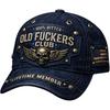 (Azul marinho) Clube dos Velhos Safados - Boné de Baseball Vintage, Chapéu Ajustável Desgastado do Clube dos Velhos Safados, Bordado 100% Membro Vitalício Amargo