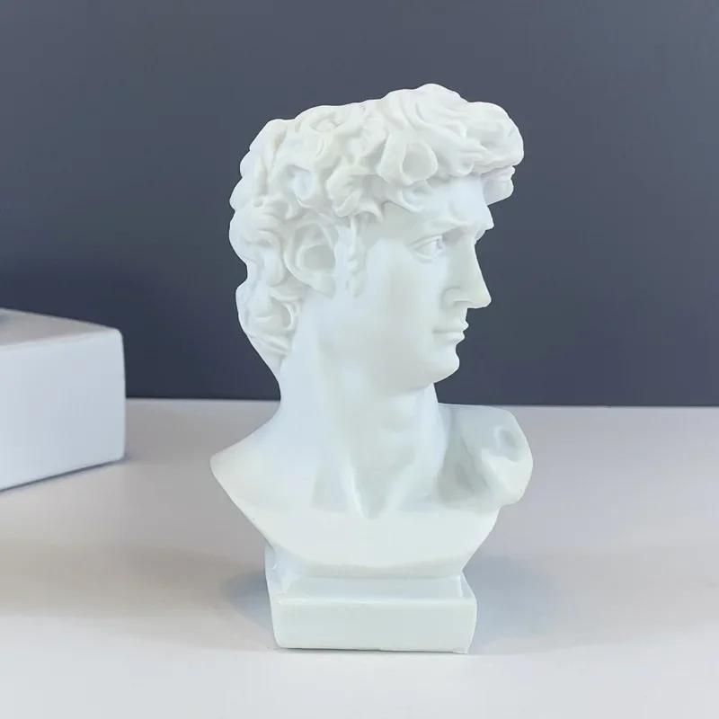 

Творческий цветочный горшок для хранения кистей для макияжа, держатель для ручек, статуэтка Давида, ваза Медичи из смолы, настольный органайзер, украшения для домашнего декора