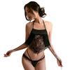 Sex underwear pure desire sexy lace temptation hollow mesh belly pocket hot open uniform free suit