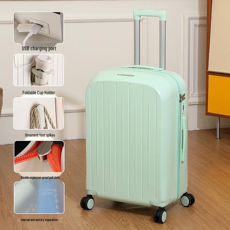 2025 Model Sturdy Trolley Case - Large Capacity with Combo Lock for Men, Women, and Students