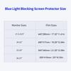 Hanging Blue Light Blocking Screen Protector High transmittance Anti UV Eye Protection Film for 26 27   Desktop Monitor