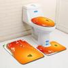 Christmas Bathroom Floor Mat Toilet Three-Piece Set