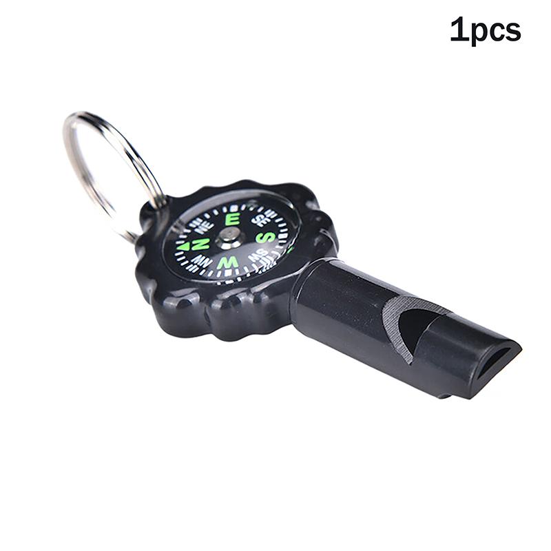 

Свисток для выживания с компасом Многофункциональный инструмент для улицы Многофункциональный инструмент Громкий свисток 2 в 1 Чистый звук для каякинга 1pcs