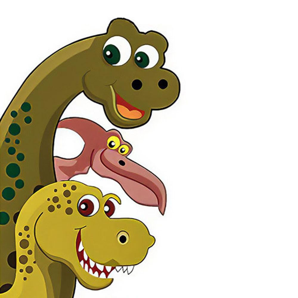 Naklejki dinozaurów za drzwiami Wystrój pokoju Naklejki ścienne dla dzieci Sypialnia Wall Art