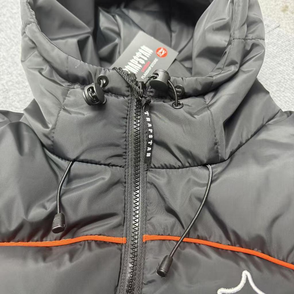 Trapstar Men's Winter Embroidered Hooded Down Jacket - American Street Hip Hop Style