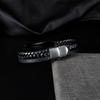New Arrival Hiphop Leather Woven Bracelet Retro Hand Jewelry Titanium Steel Clasp Fashion Adjustable Bracelet Men Gift