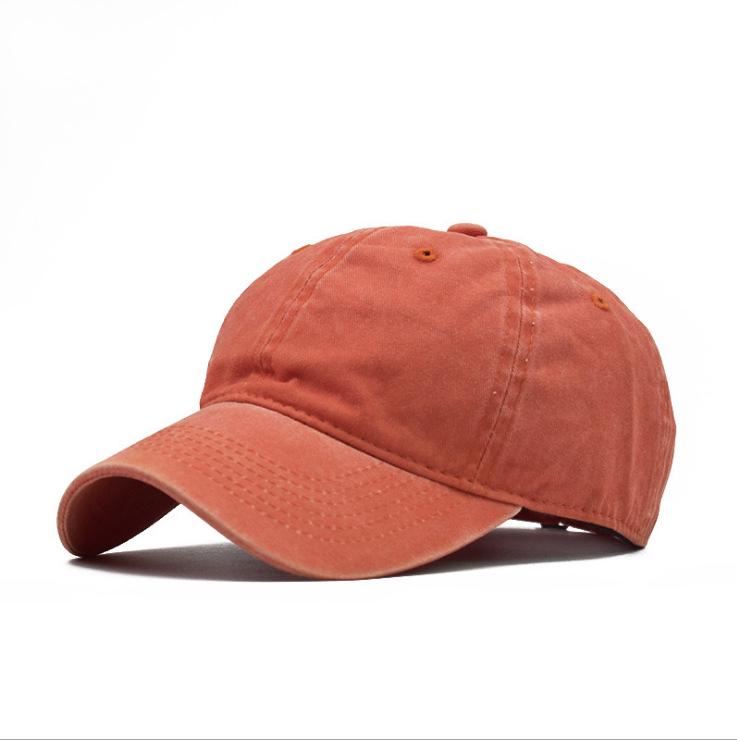 Solid Color Distressed Washed Baseball Cap - Minimalist Casual Hip Hop Style