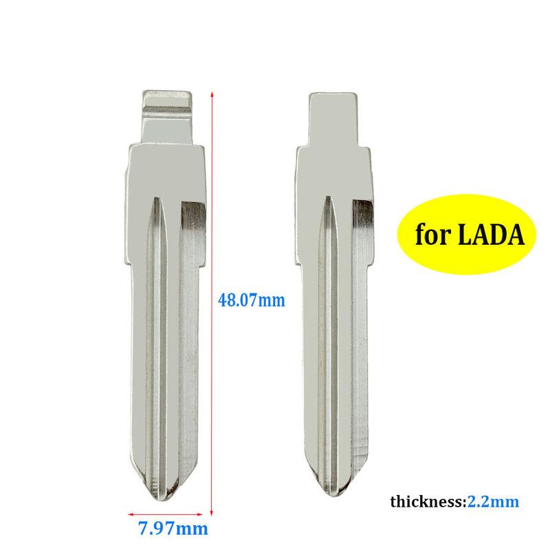 

10pcs L5 Car Key Blade thickness 2.2mm Uncut Car Flip Remote Blank Folding Key Blade for LADA Replacement Key Shell Blade 2.2mm L5