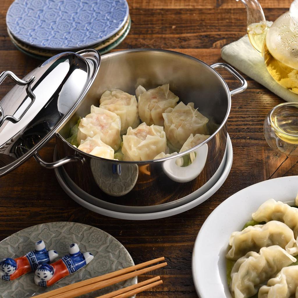 Oaks Made In Japan Stainless Steel Steamer Compact Steam Pot 17cm