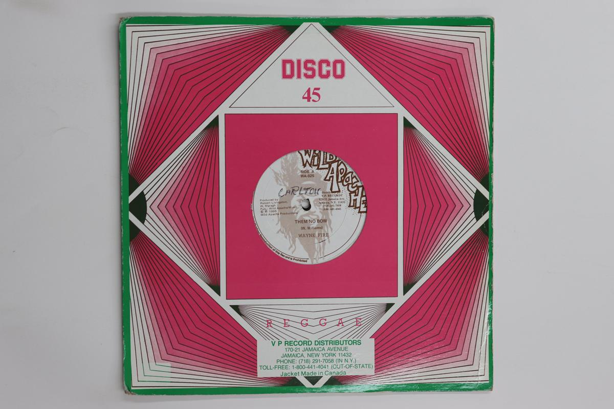 

12inch Record WAYNE FIRE NARDO RANKS Them No Bow Go Back So WAD025 WILD APACHE 1990 US Reggae Ska Dub Used