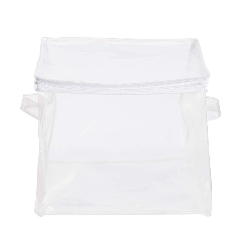 Amazon Basics Clear Zippered Storage Boxes, Set of 3