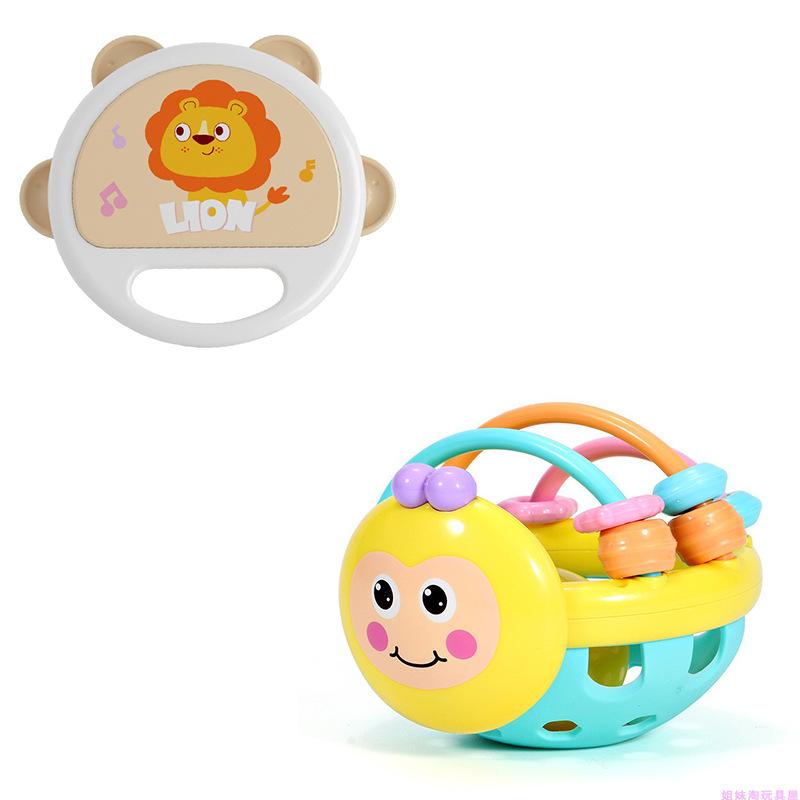 Rattle Toy Baby 0-3-6 - 8-12 Months Baby Newborn 1 Year Old Soft Glue Hand Ball Can Bite