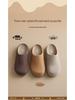 Augustenbao Women's 2025 Autumn Thick-Soled Cotton Slippers: Slip-On Plush Lined Outdoor Mules