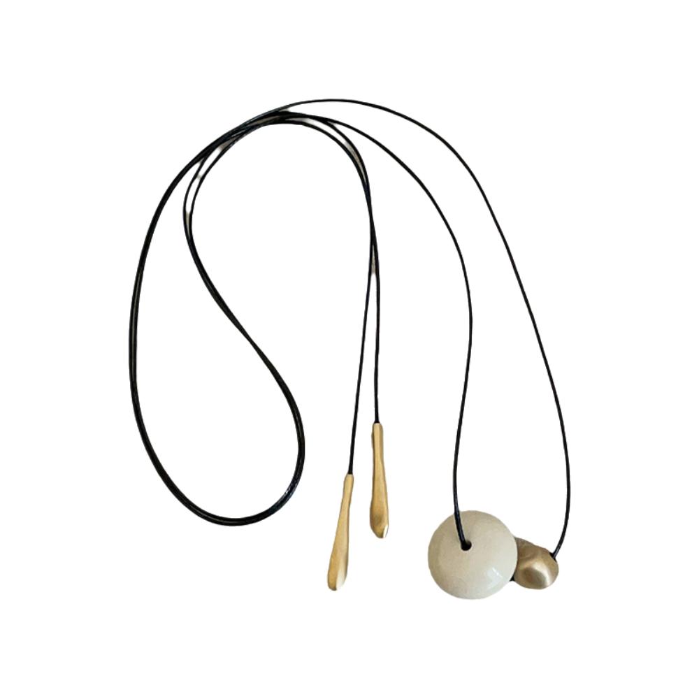 Korean Style Cord Necklace Vintage Trend Choker Fashion Bead Pendant Necklace  Women