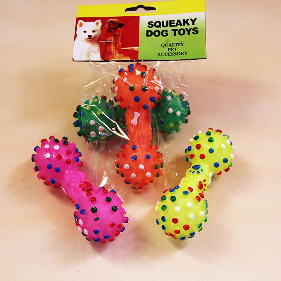 plastic squeaky dog balls
