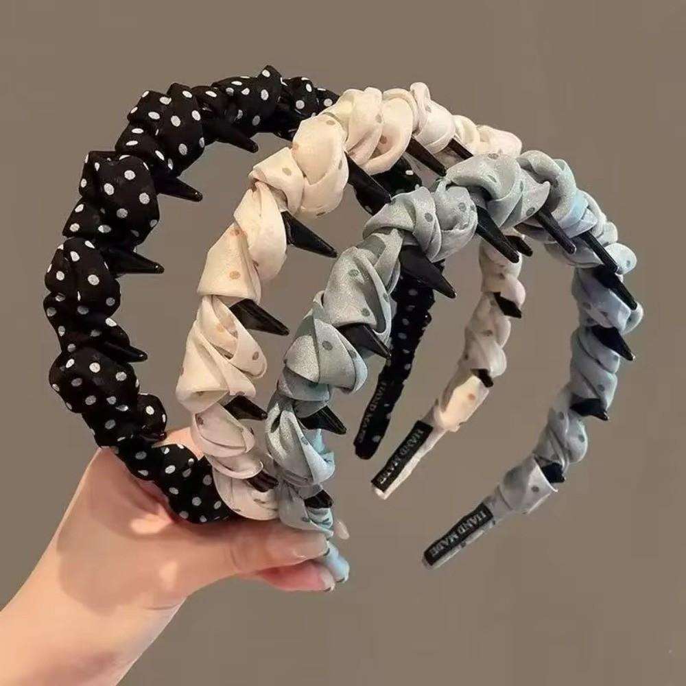Pleated Hair Hoop Lace Mesh Hair Accessories Sweet Hair Comb for Women Girls
