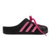 Adidas Adilette Abrasion Resistant Slip Resistant Closed Toe Slippers Unisex Black Pink GZ5886(Team47-)