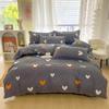 Solstice Home Textile Cyan Cute Cat Kitty Duvet Cover Pillow Case Bed Sheet Boy Kid Teen Girl Bedding Covers Set King Queen Twin