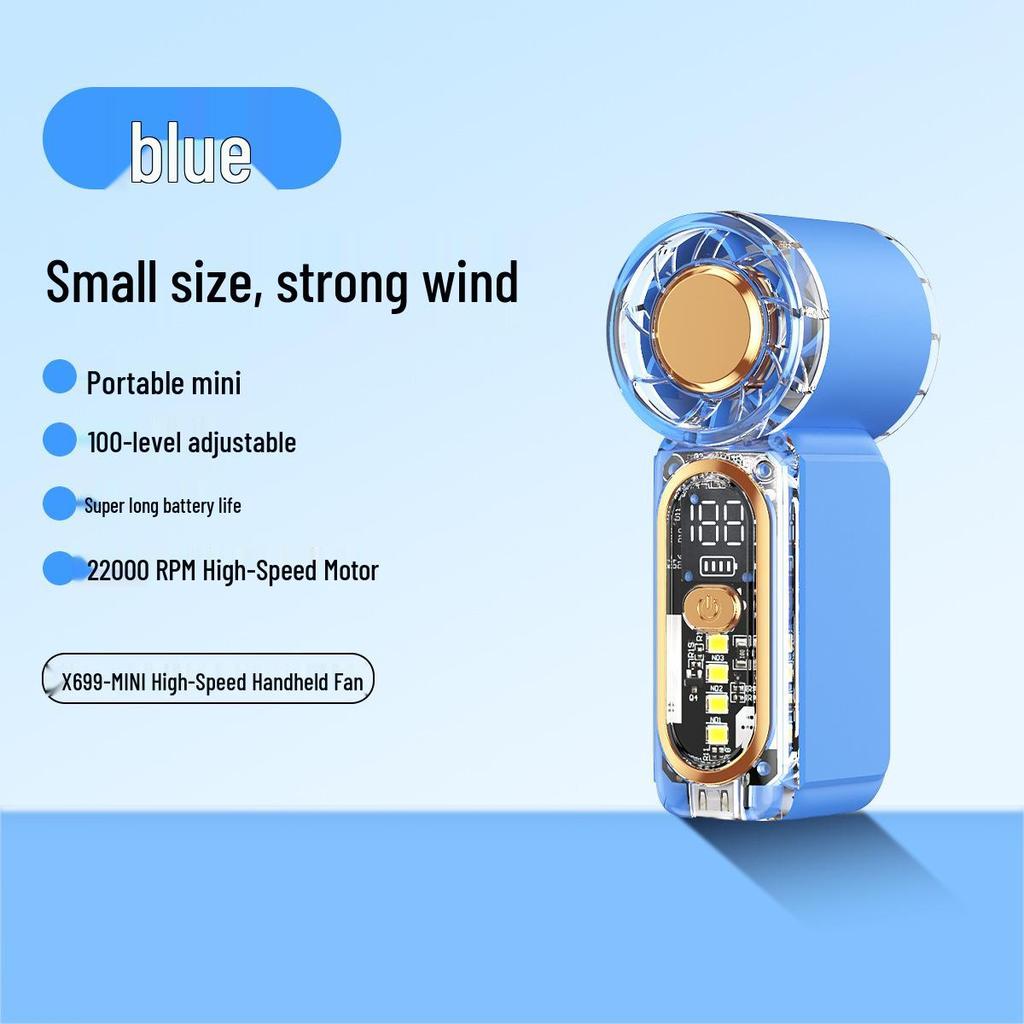 Southeast Asia Bestseller x688 Mini Turbo Handheld Fan - High-Speed, USB Charging, Long Battery Life