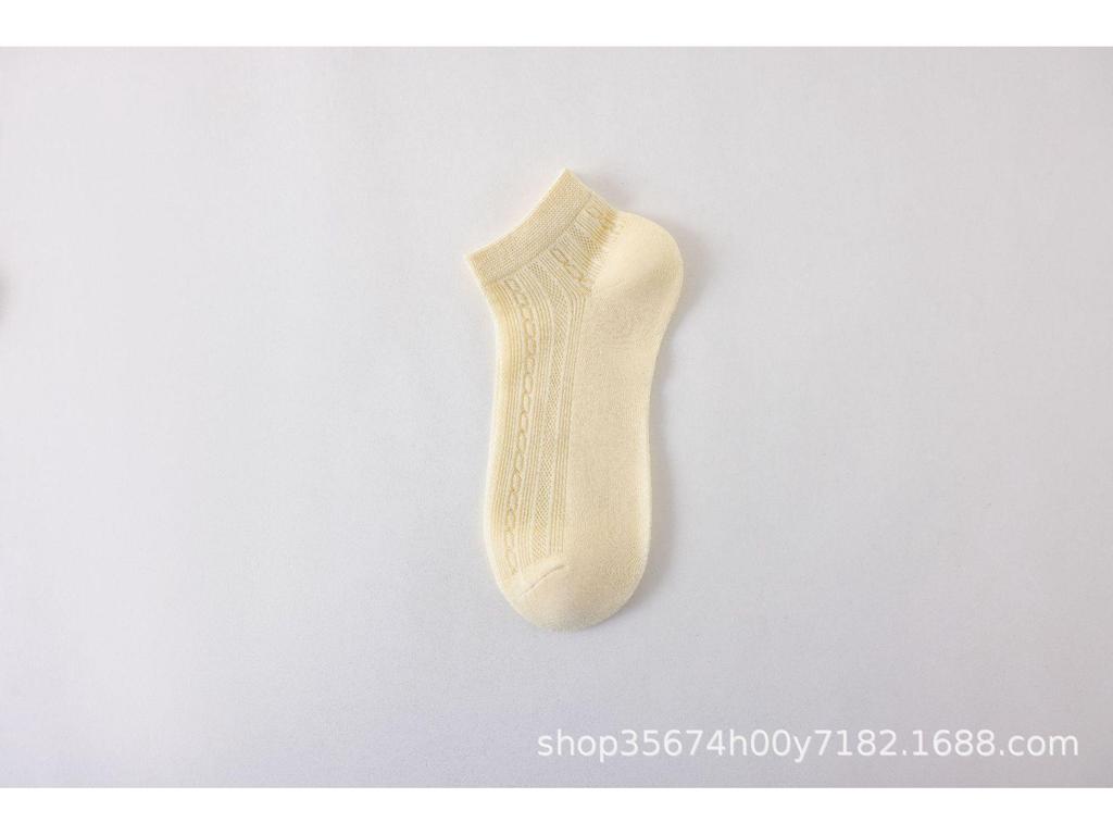 Women's Breathable Non-Slip Cotton Boat Socks - Spring & Summer Hollow Out Deodorant Design
