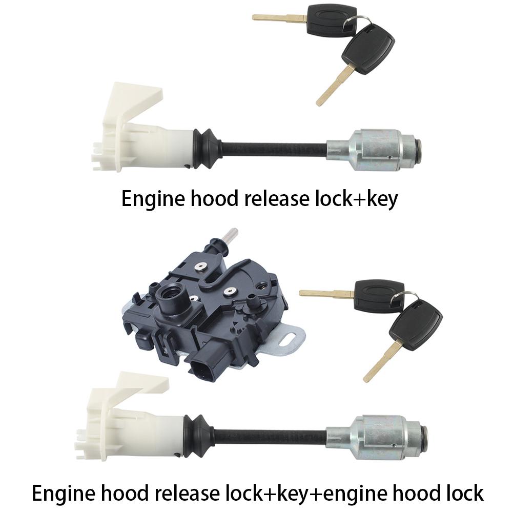 Bonnet Release Lock Latch Repair Kit Key 4M5AA16B970BA 1343577 Bonnet Hood Release Lock Assembled Repair Kit for Ford Focus