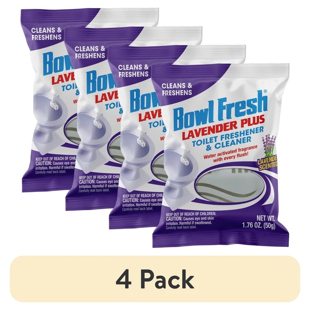 

Набор из 4 штук Лавандовый Освежитель для туалета Очиститель Устранитель запаха Подвеска на ободок Автоматический Отталкиватель налета от жесткой воды Дезодоратор 1,76 унции United States