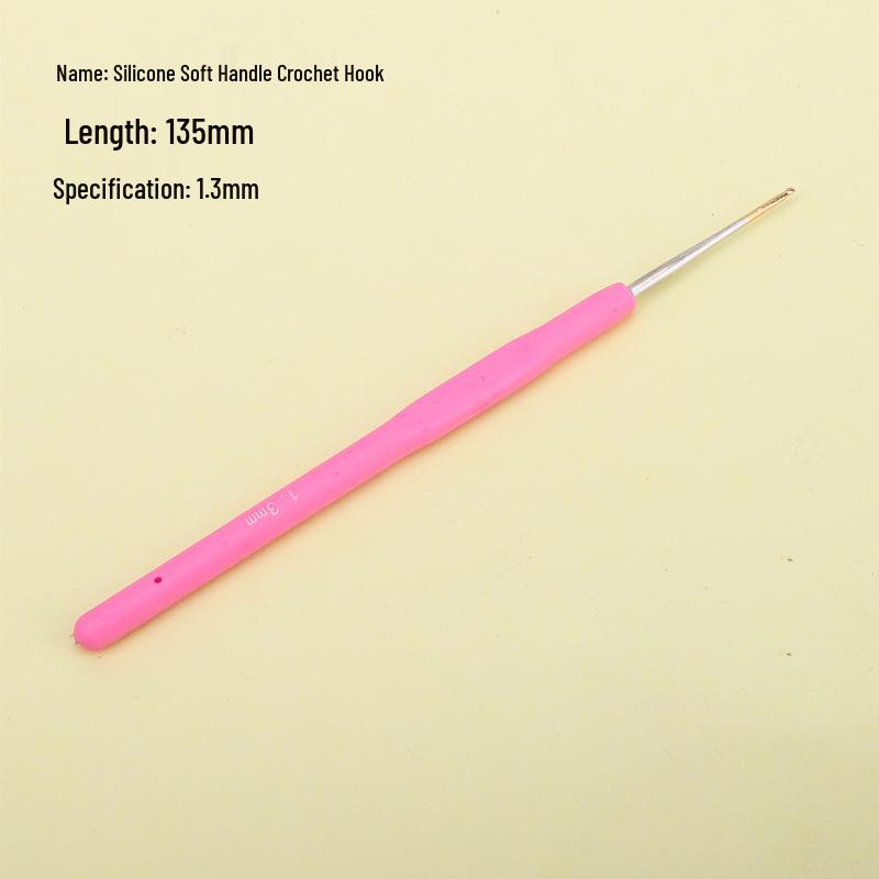 Candy-colored Crochet Hook with Gold-Plated Head - Soft Handle for DIY Sweaters, Shoes, and Hats