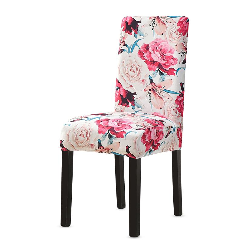 

Чехол на стул для столовой с принтом, съемный, против грязи, эластичный чехол для стула из полиэстера для отеля, вечеринки, столовой, домашний декор