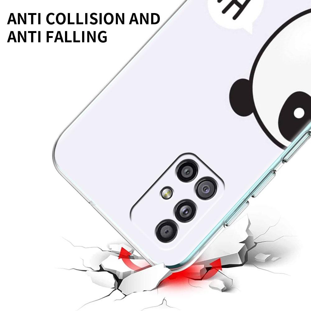 Clear Phone Case For Samsung Galaxy A51 5G A71 A21s A31 A12 A52 A41 A91 A11 A32 A72 Shockproof Soft Cover Super Cute Panda Funda