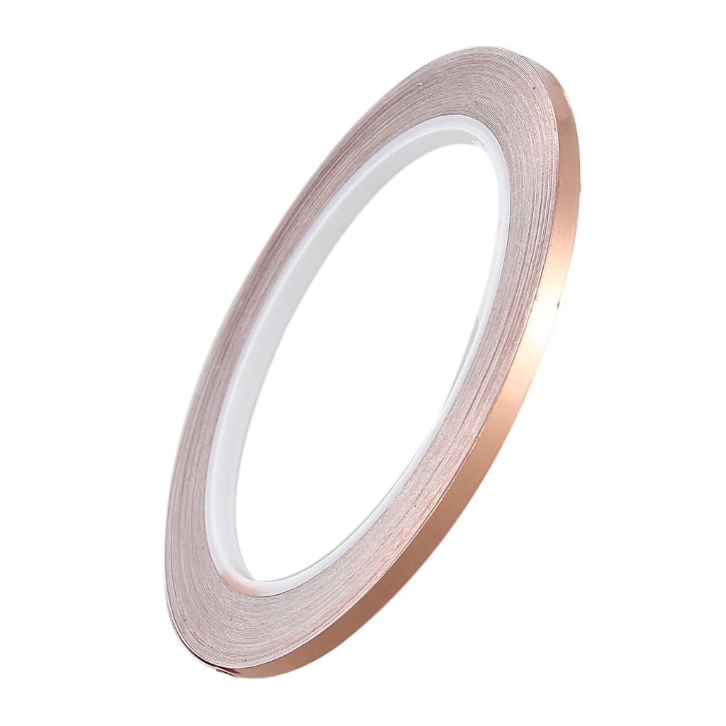 ABBY-3Pcs 20 Meters Single Side Conductive Copper Foil Tape Strip Adhesive Emi Shielding Heat Resist Tape(4Mm/5Mm/6Mm)