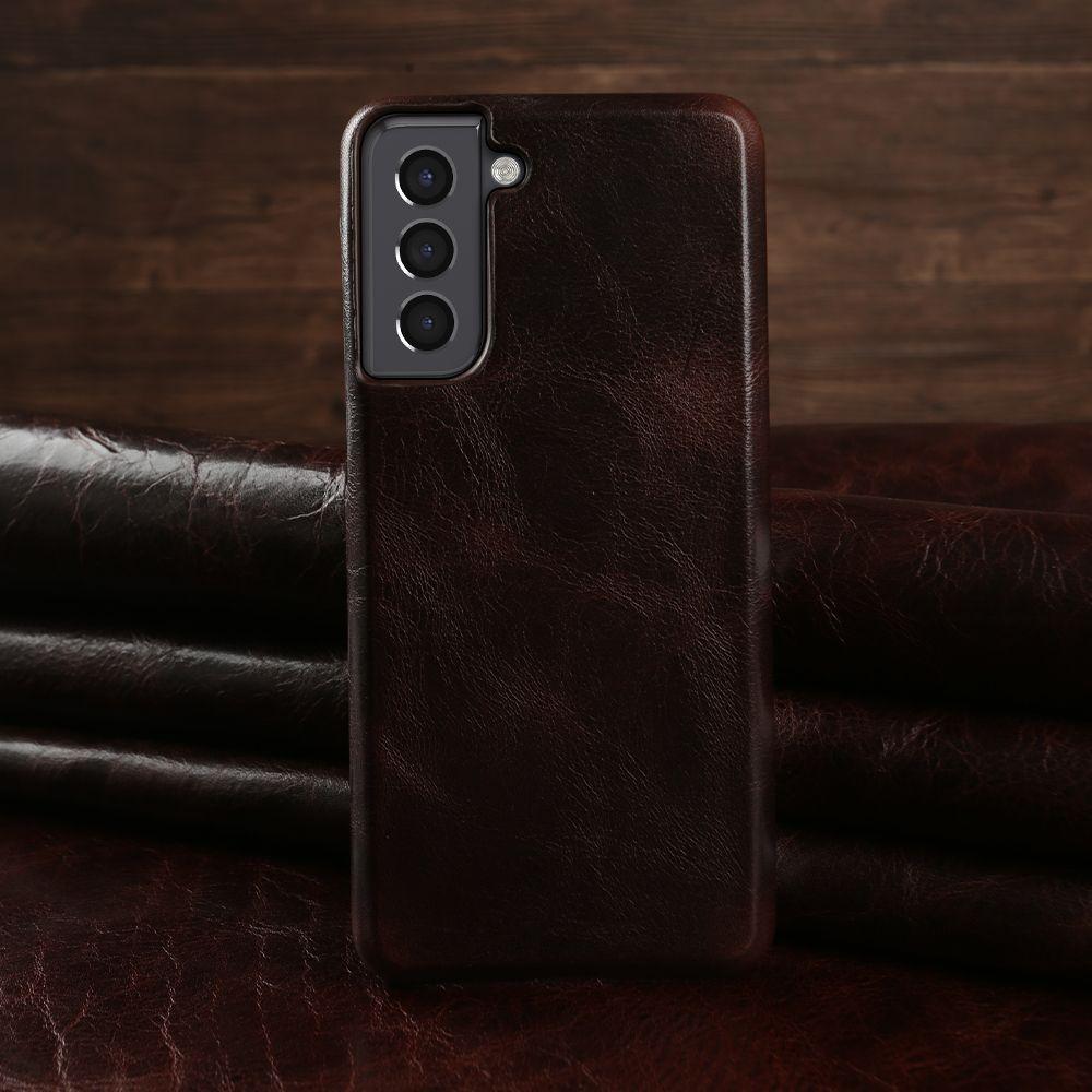 For Samsung S21 Case Luxury Real Genuine Leather Cover for Galaxy S25 FE S21Ultra S22 Plus S23Plus Note20 Phone Cases Coque Capa